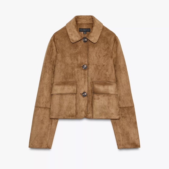 Zara Jackets & Blazers - Zara FAUX SUEDE CROPPED JACKET